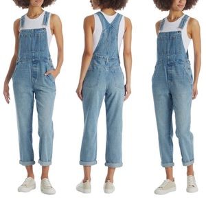 By Together Women’s Washed Woven Overalls in the Size large